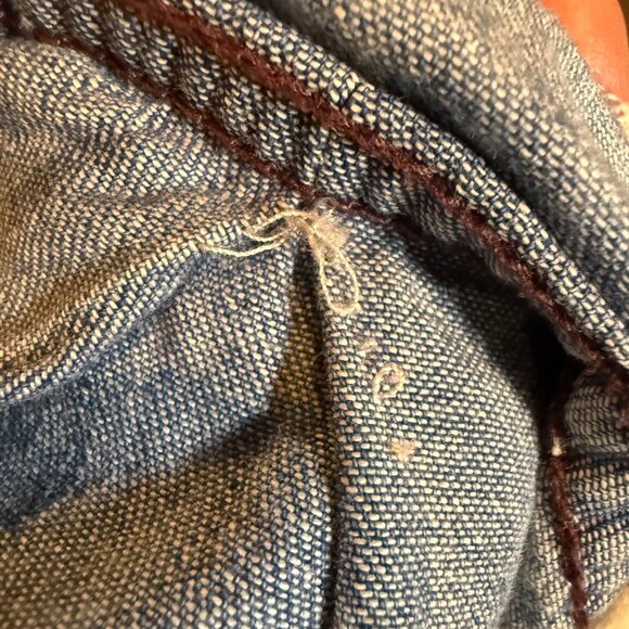 Free People Flannel Plaid & Chambray Denim Button Up Shirt XS - Picture 8 of 9